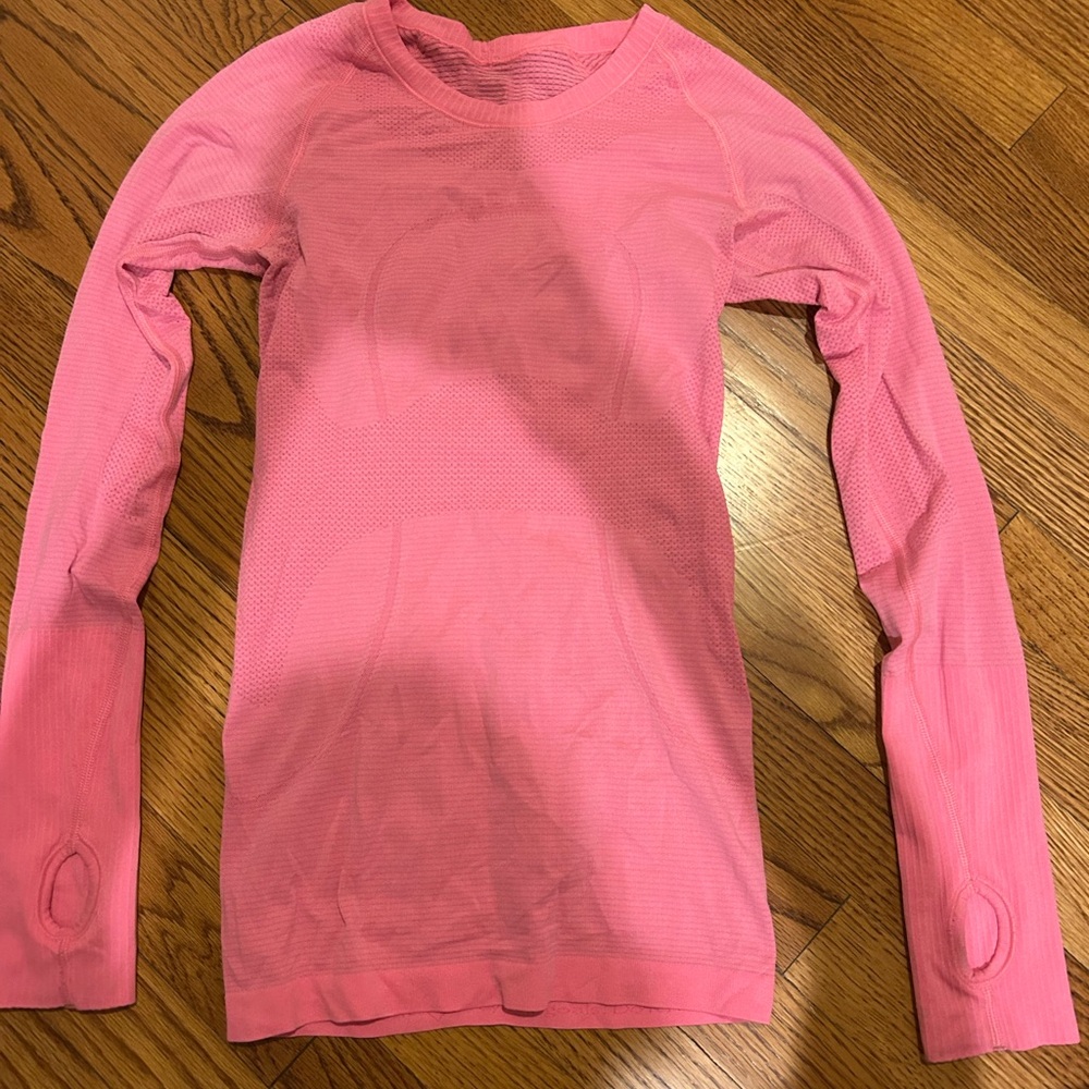Pink Lululemon long sleeve top